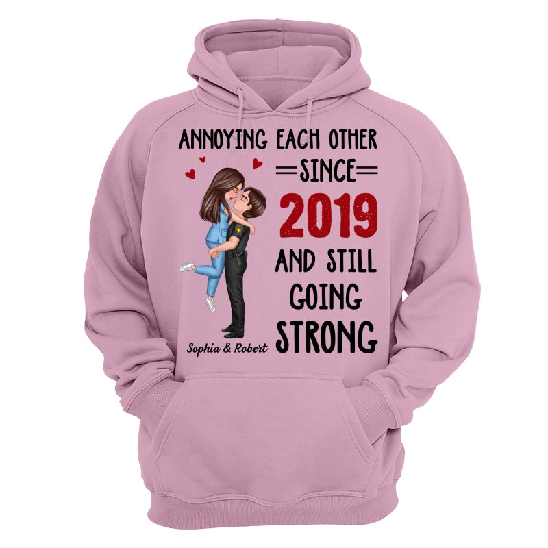 Annoying Each Other Couple Valentine‘s Day Gifts by Occupation Gift For Her Gift For Him Firefighter, Nurse, Police Officer Personalized Shirt