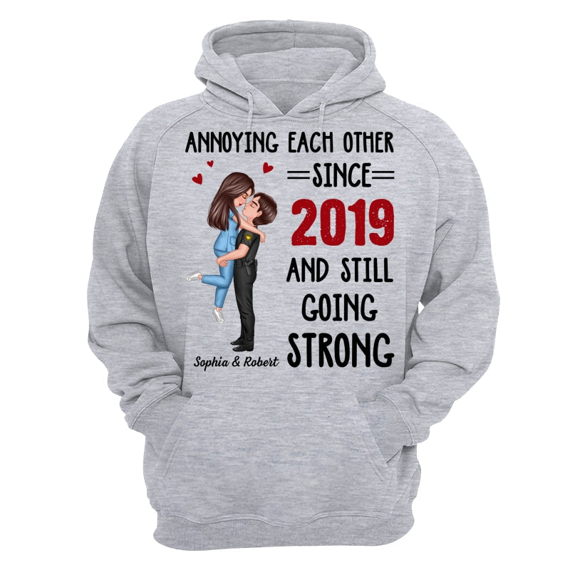 Annoying Each Other Couple Valentine‘s Day Gifts by Occupation Gift For Her Gift For Him Firefighter, Nurse, Police Officer Personalized Shirt
