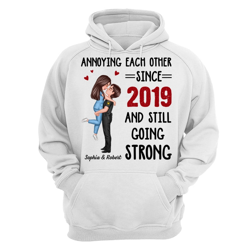 Annoying Each Other Couple Valentine‘s Day Gifts by Occupation Gift For Her Gift For Him Firefighter, Nurse, Police Officer Personalized Shirt