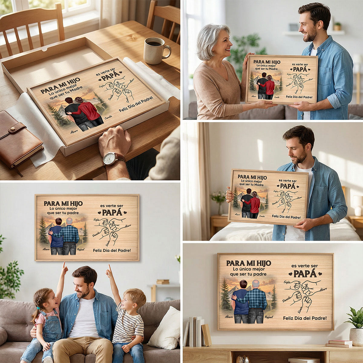 Da del Padre De Mam A Hijo Vindote Ser Pap - Personalized Poster - Father's Day Gift For Son