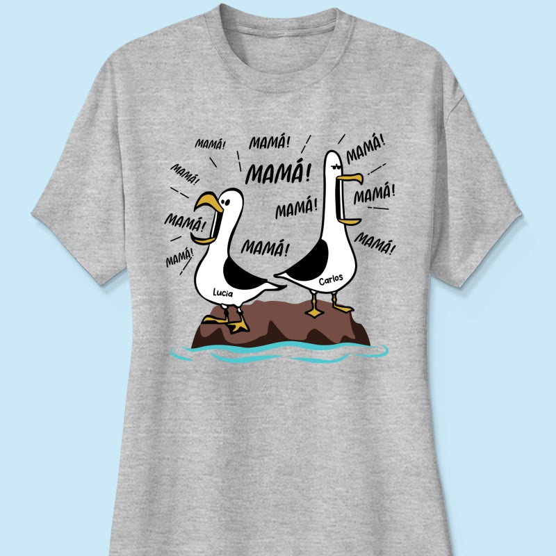 Gaviota Mam Mam Mam - Camiseta Personalizada - Regalo Divertido del Da de la Madre para Mam