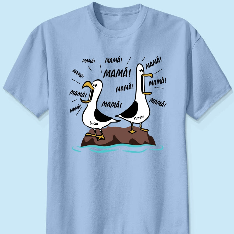 Gaviota Mam Mam Mam - Camiseta Personalizada - Regalo Divertido del Da de la Madre para Mam