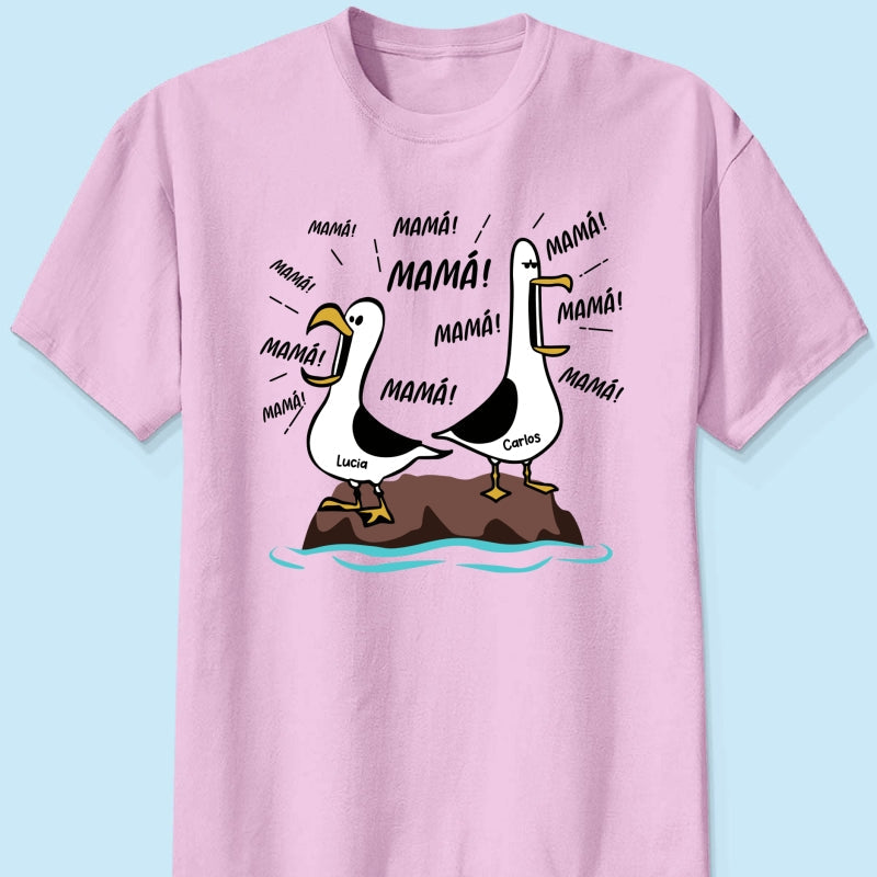 Gaviota Mam Mam Mam - Camiseta Personalizada - Regalo Divertido del Da de la Madre para Mam