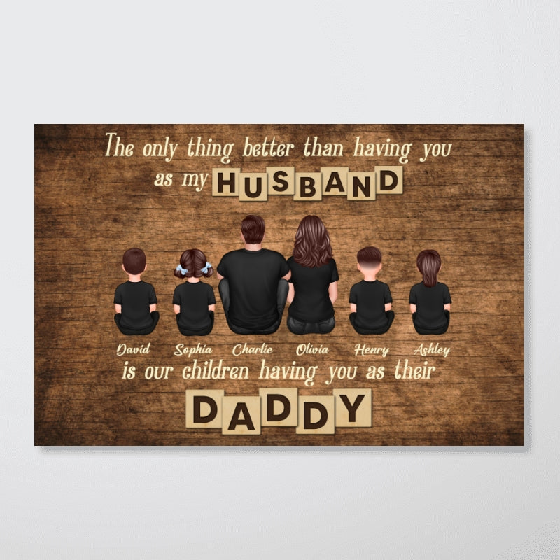 The Only Thing Better Than Gift for Dad Grandpa, Personalized Horizontal Poster