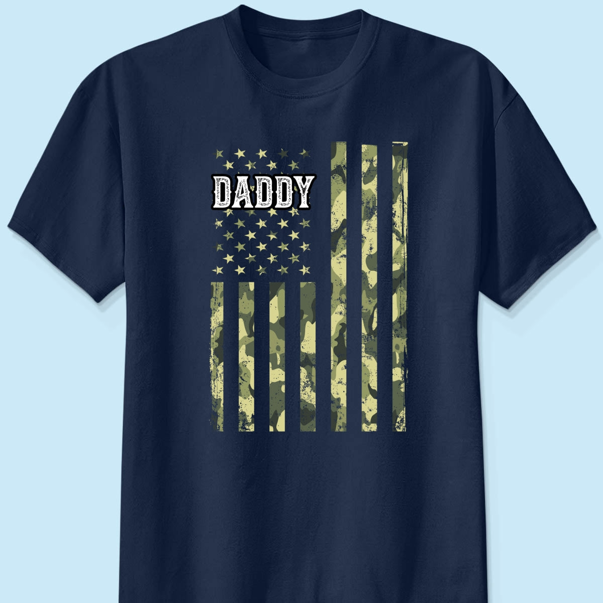 Dad Grandpa Nation Flag Photo Inserted Personalized Shirt, 4th Of July, Patriotic Gift