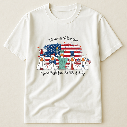 Ducks Flying High For 4th Of July Ducks - Shirt