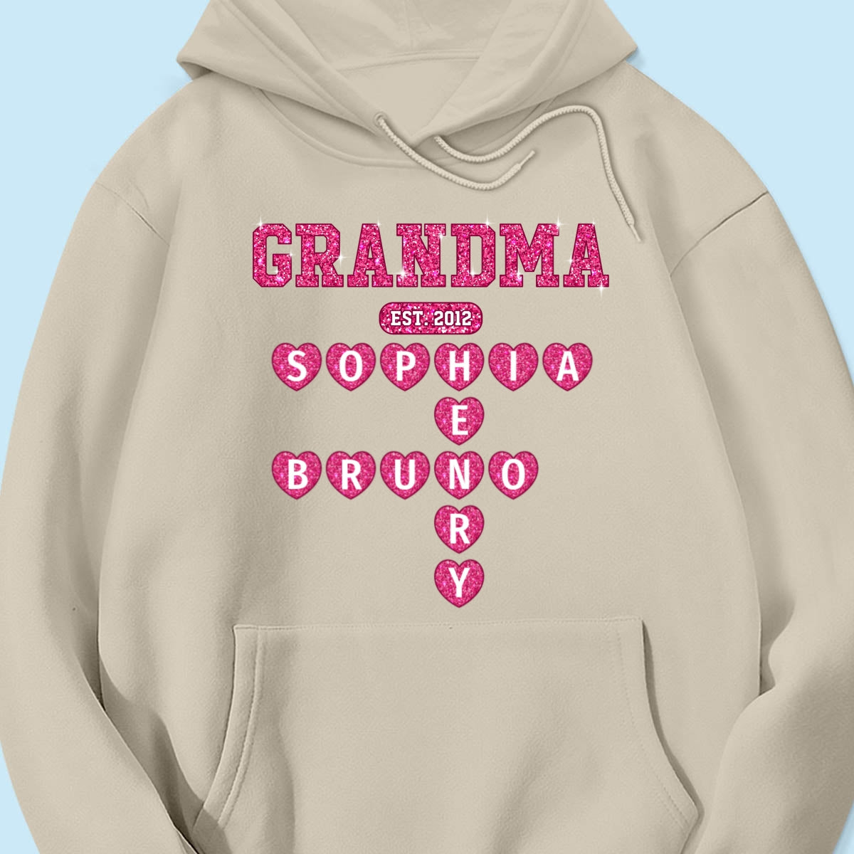 Grandma Est. Crossword Art Puzzle Unique Gift For Grandma Personalized Shirt