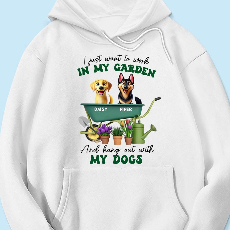 Work In Garden And Hang Out With My Dogs Personalized Shirt, 3D Cute Dogs