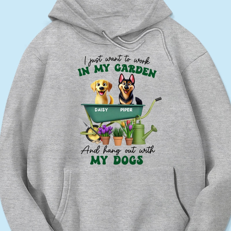 Work In Garden And Hang Out With My Dogs Personalized Shirt, 3D Cute Dogs