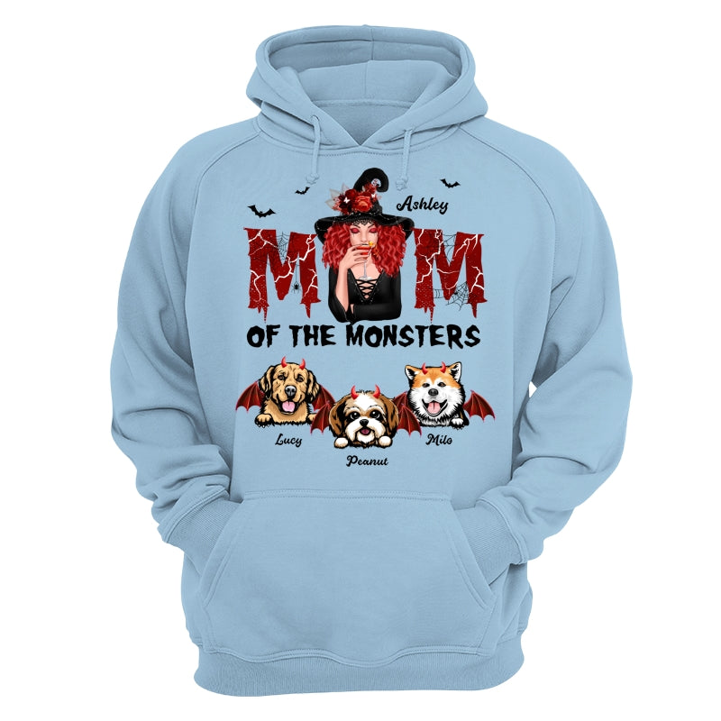 Mom Of The Monsters Dog Halloween Witch Personalized Shirt