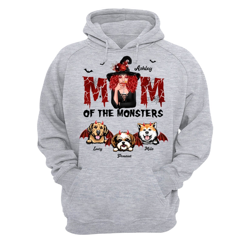 Mom Of The Monsters Dog Halloween Witch Personalized Shirt