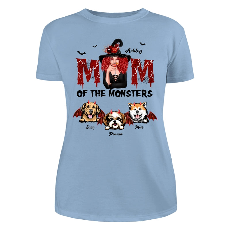 Mom Of The Monsters Dog Halloween Witch Personalized Shirt