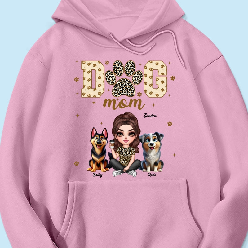 Dog Mom Leopard 3D Cute Dogs Personalized Shirt