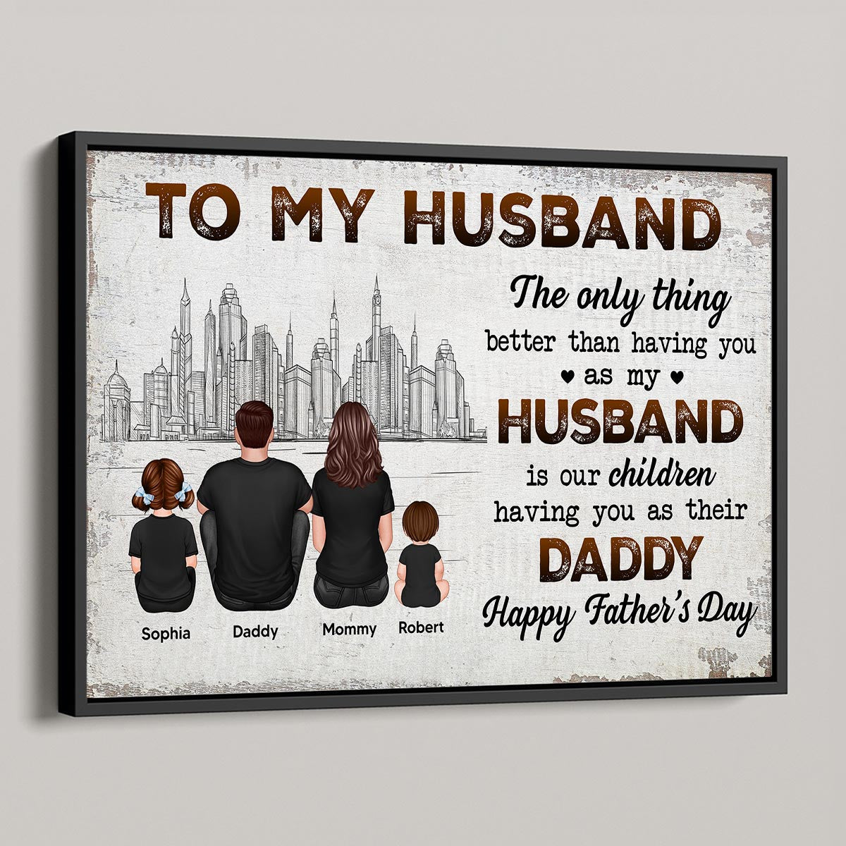 Our Children Having You As Their Daddy Personalized Poster, Gift For Dad, Grandpa