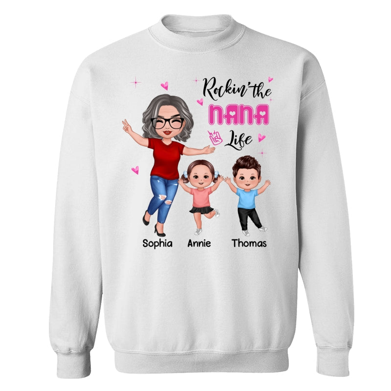 Rockin‘ Grandma Life Happy Doll Personalized Shirt