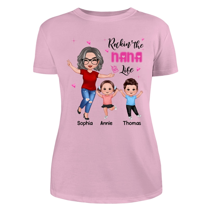 Rockin‘ Grandma Life Happy Doll Personalized Shirt