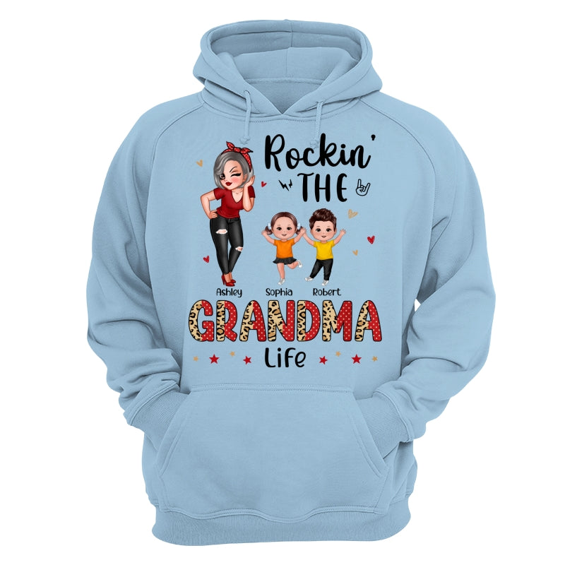 Leopard Polka Dot Grandma Grandkids Personalized Shirt