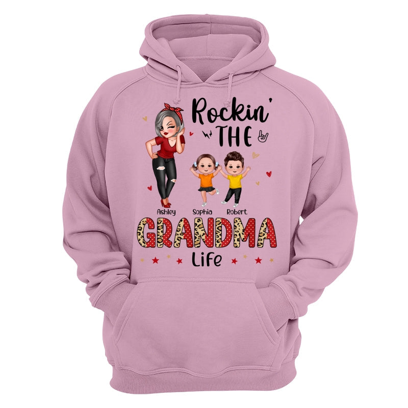 Leopard Polka Dot Grandma Grandkids Personalized Shirt