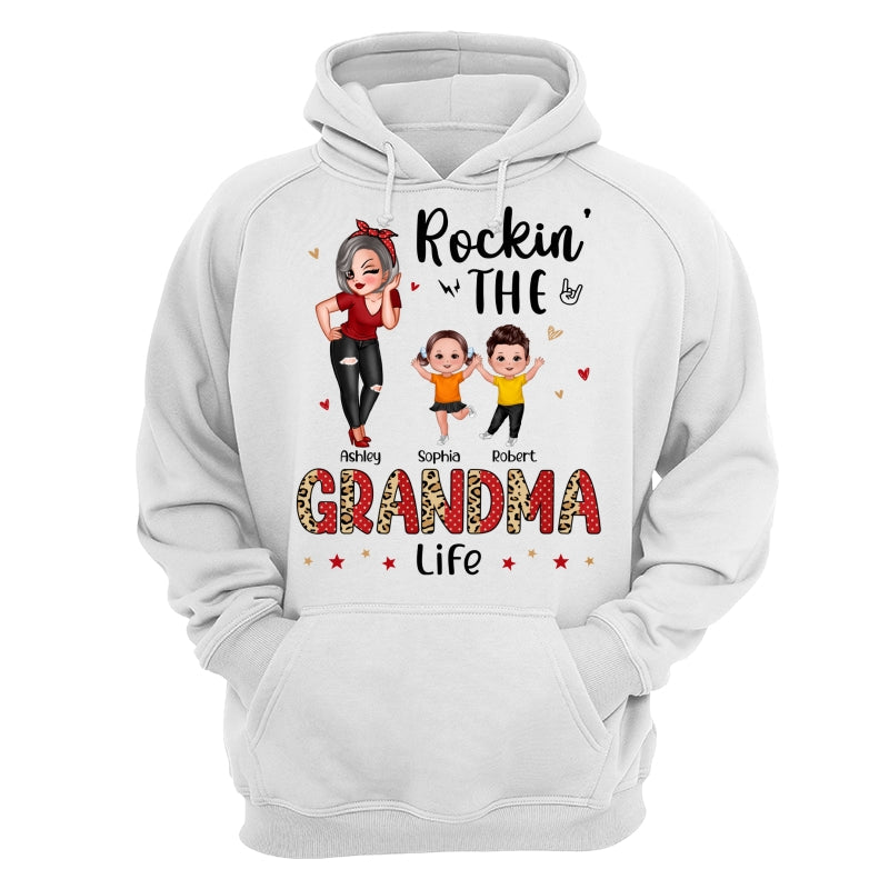 Leopard Polka Dot Grandma Grandkids Personalized Shirt