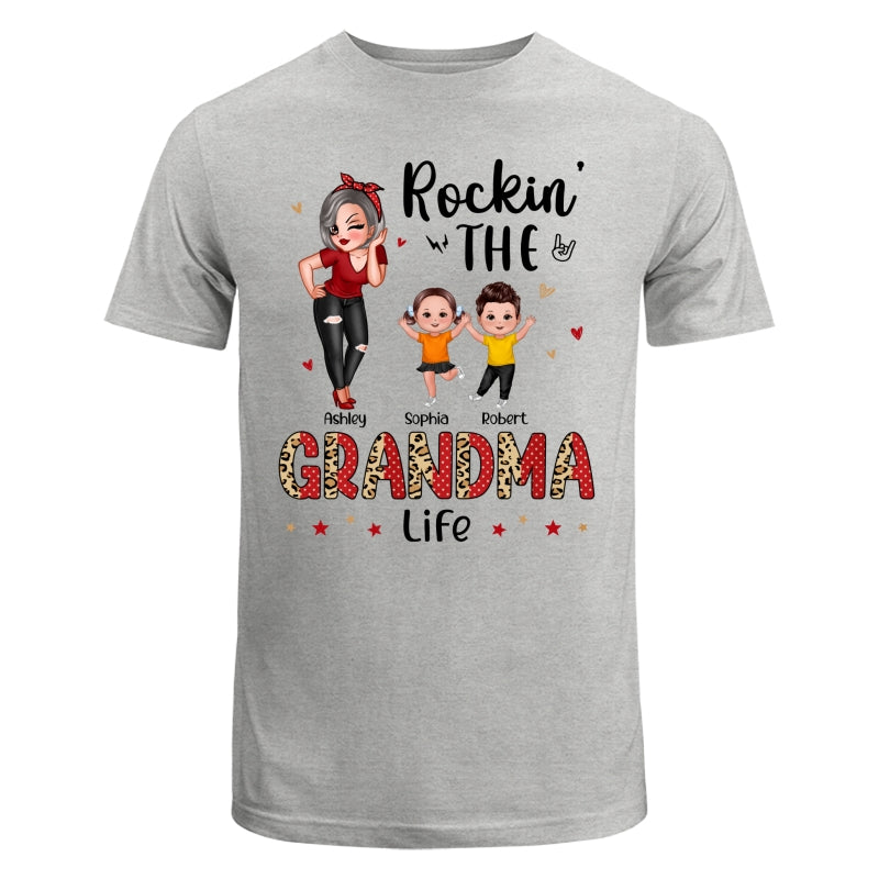 Leopard Polka Dot Grandma Grandkids Personalized Shirt