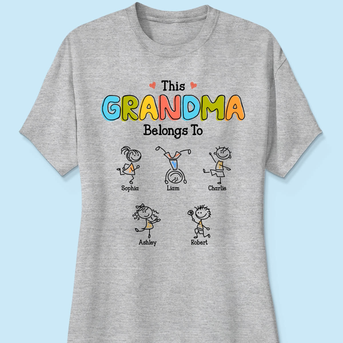 This Grandma Belongs To Drawing Personalized Shirt