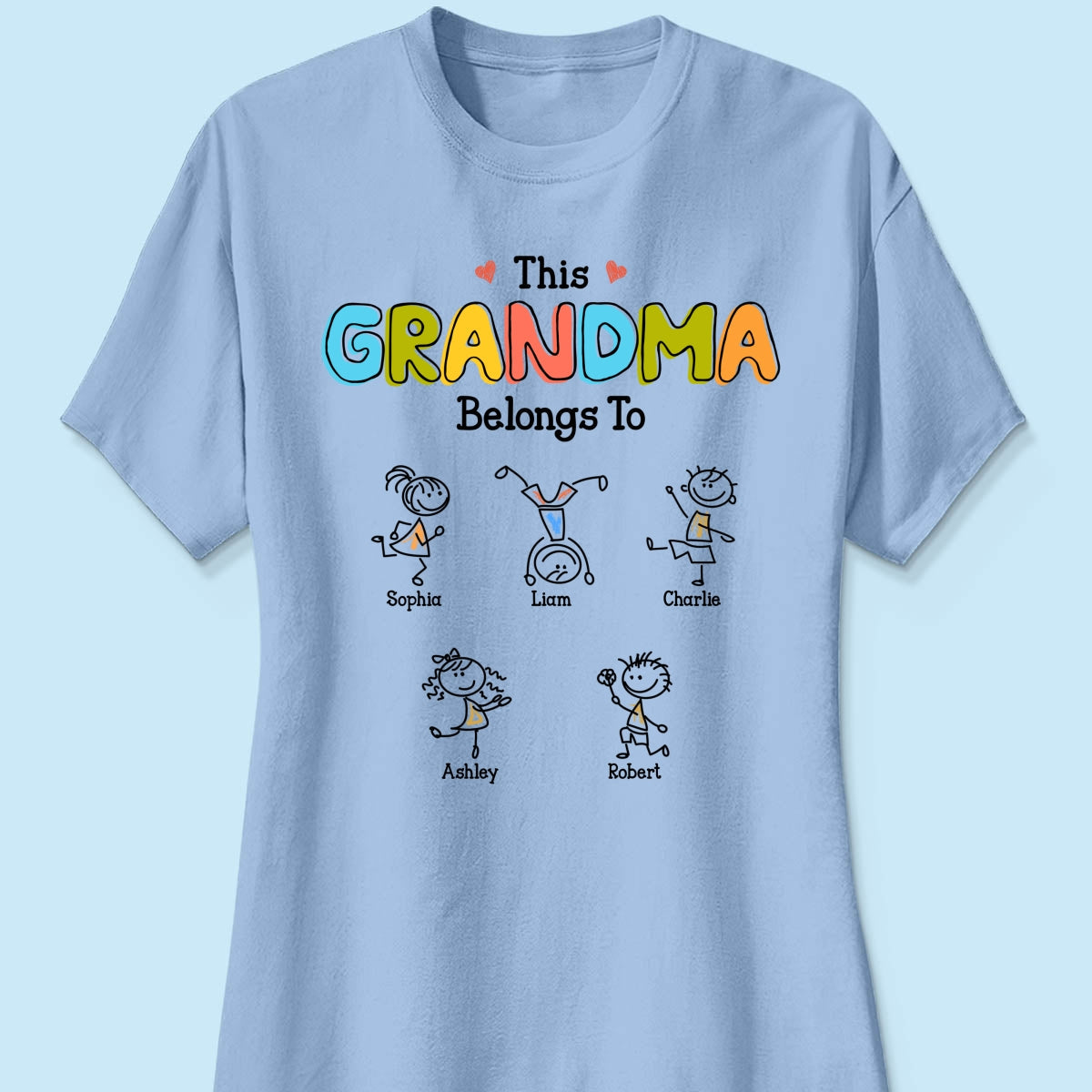 This Grandma Belongs To Drawing Personalized Shirt