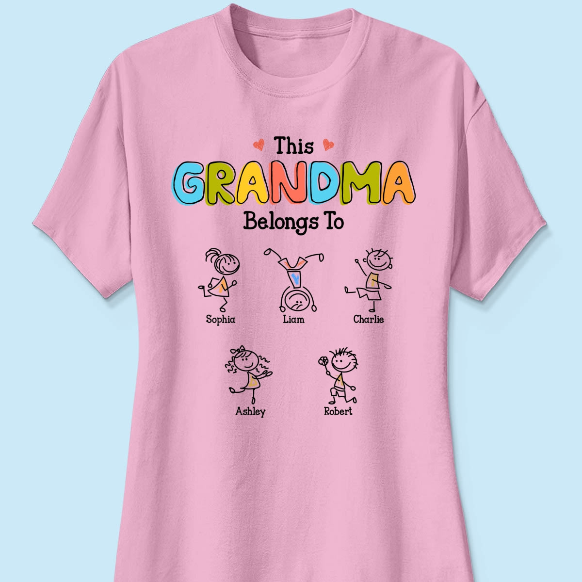This Grandma Belongs To Drawing Personalized Shirt