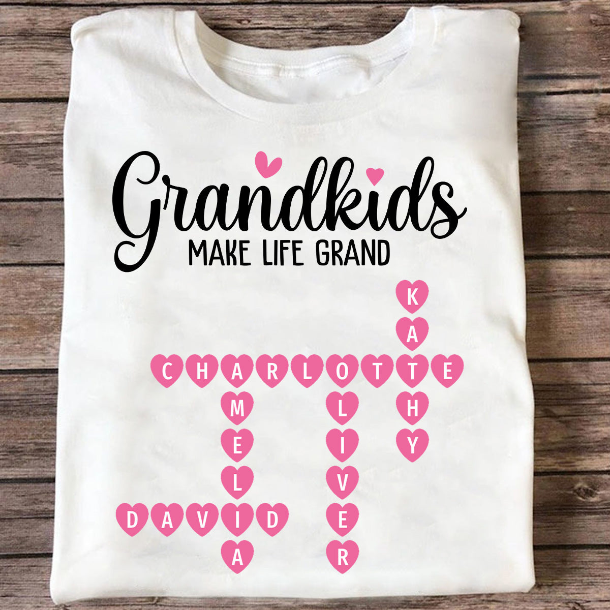Favorite People Call Me Grandma Crossword Puzzle Art - Personalized Shirt - Mother's Day Gift For Grandma