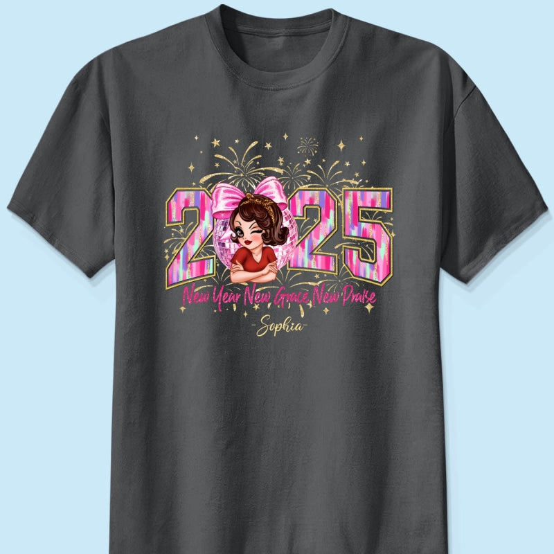 Happy New Year 2025 Pink Coquette Bow, Retro New Years, New Year Gift For Yourself