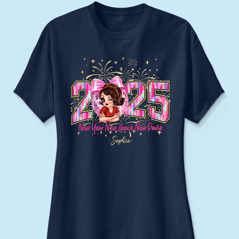 Happy New Year 2025 Pink Coquette Bow, Retro New Years, New Year Gift For Yourself