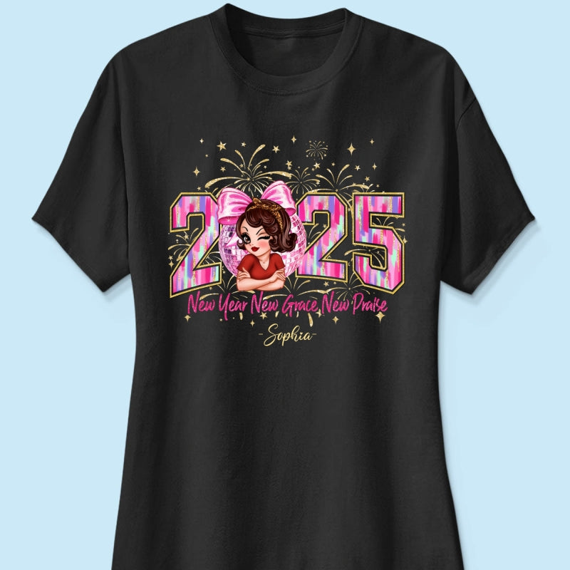 Happy New Year 2025 Pink Coquette Bow, Retro New Years, New Year Gift For Yourself