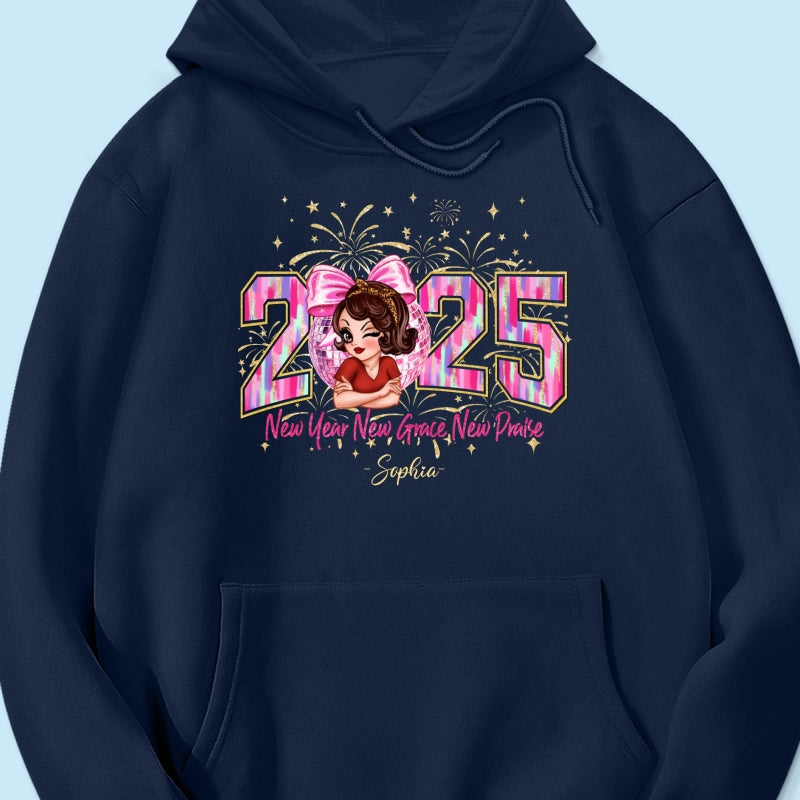 Happy New Year 2025 Pink Coquette Bow, Retro New Years, New Year Gift For Yourself