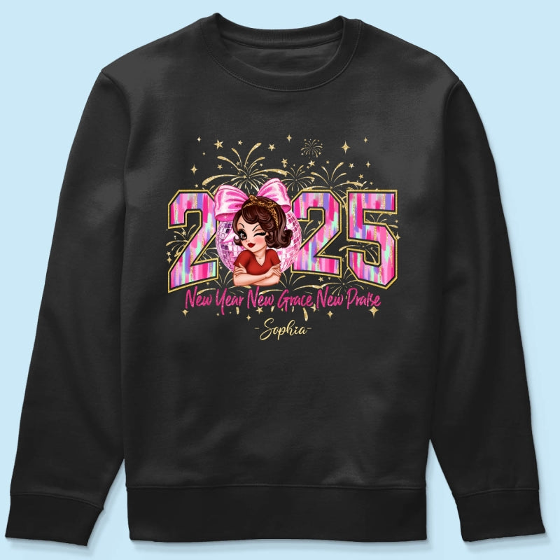 Happy New Year 2025 Pink Coquette Bow, Retro New Years, New Year Gift For Yourself