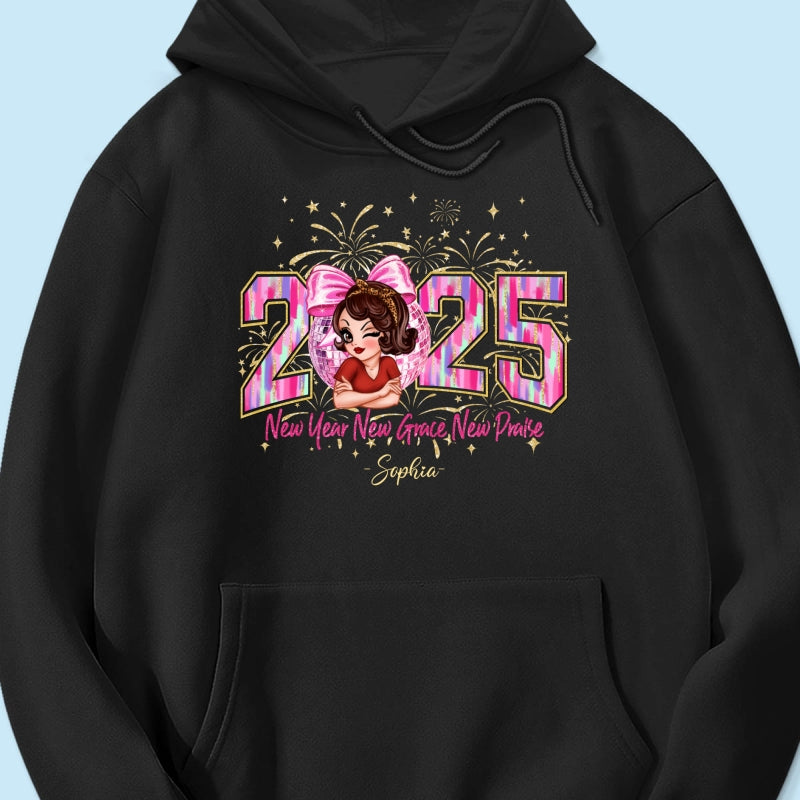 Happy New Year 2025 Pink Coquette Bow, Retro New Years, New Year Gift For Yourself