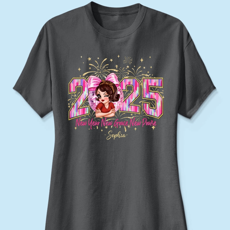 Happy New Year 2025 Pink Coquette Bow, Retro New Years, New Year Gift For Yourself