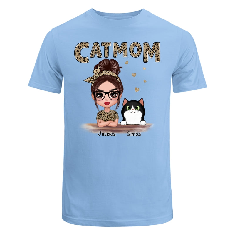 Leopard Shirt Doll Cat Mom Personalized Shirt