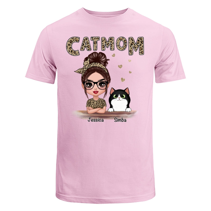 Leopard Shirt Doll Cat Mom Personalized Shirt