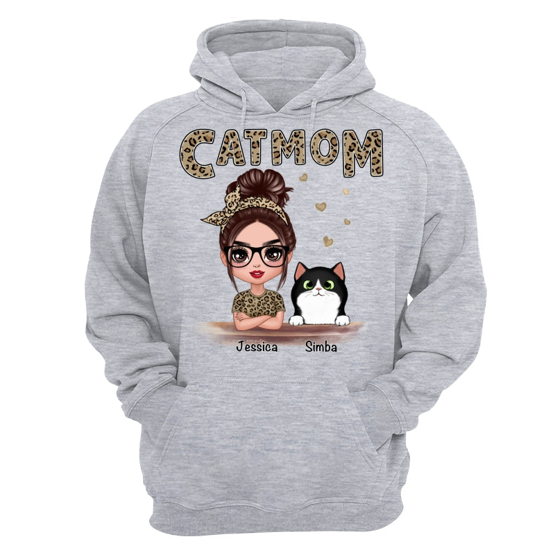 Leopard Shirt Doll Cat Mom Personalized Shirt
