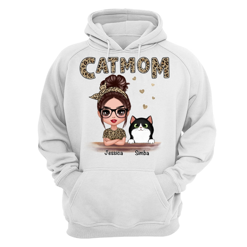 Leopard Shirt Doll Cat Mom Personalized Shirt