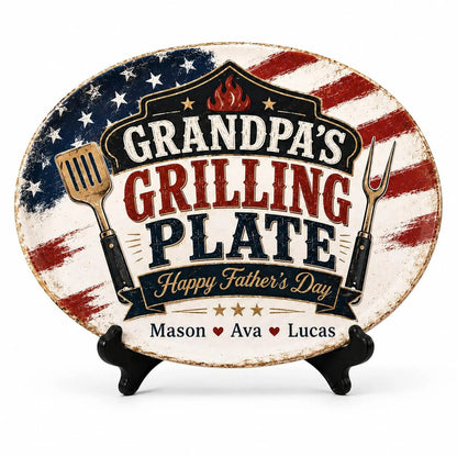 Personalized Grilling Platter Platter, Father's Day Grilling Custom Name Gift