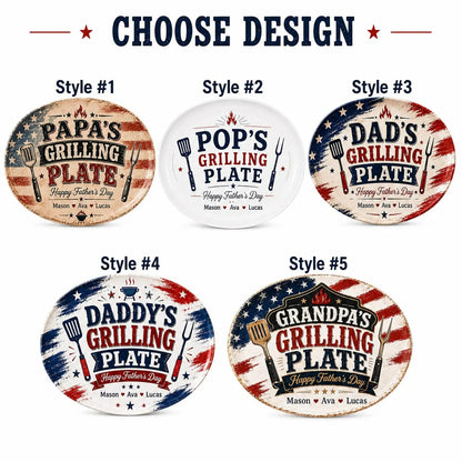 Personalized Grilling Platter Platter, Father's Day Grilling Custom Name Gift