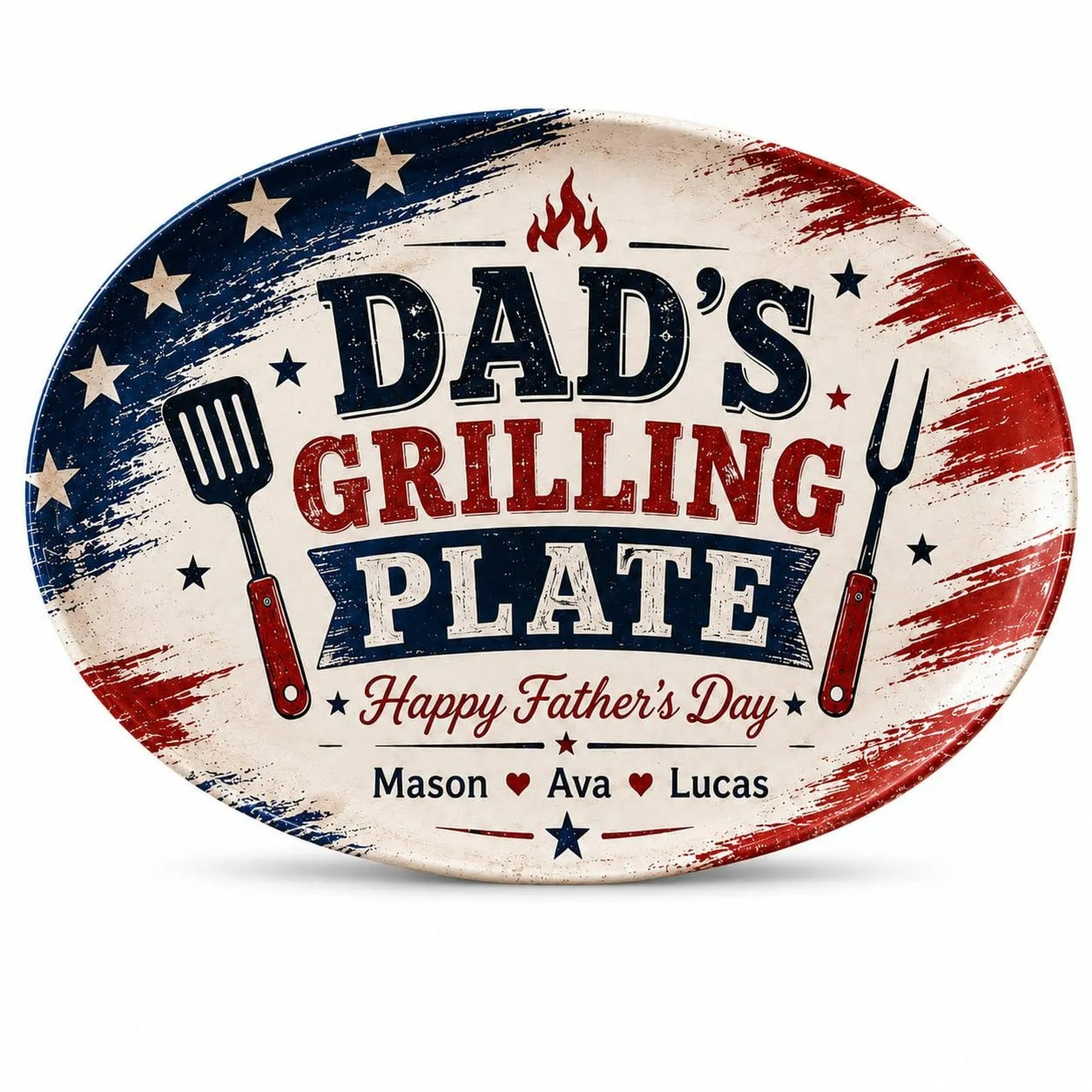 Personalized Grilling Platter Platter, Father's Day Grilling Custom Name Gift
