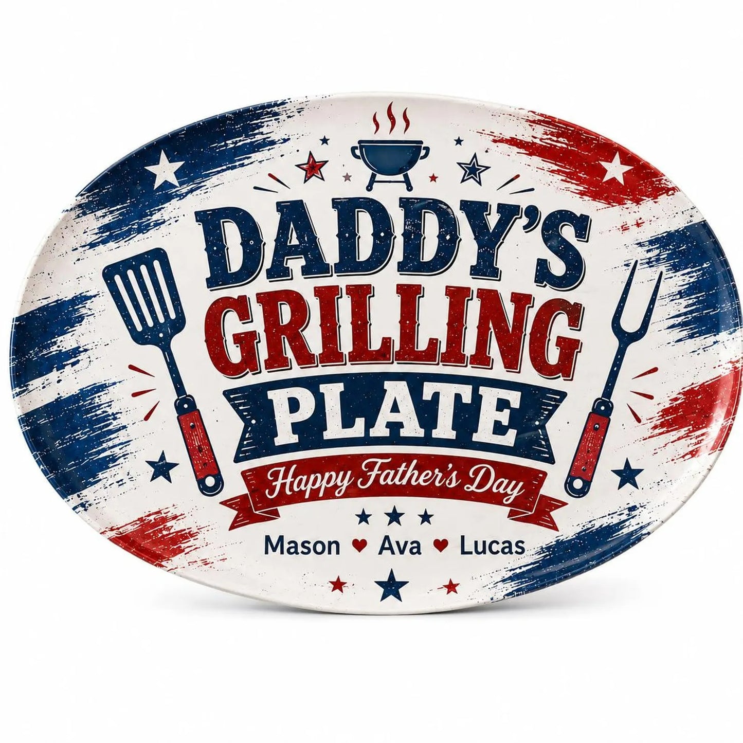 Personalized Grilling Platter Platter, Father's Day Grilling Custom Name Gift