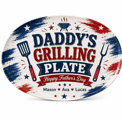 Personalized Grilling Platter Platter, Father's Day Grilling Custom Name Gift