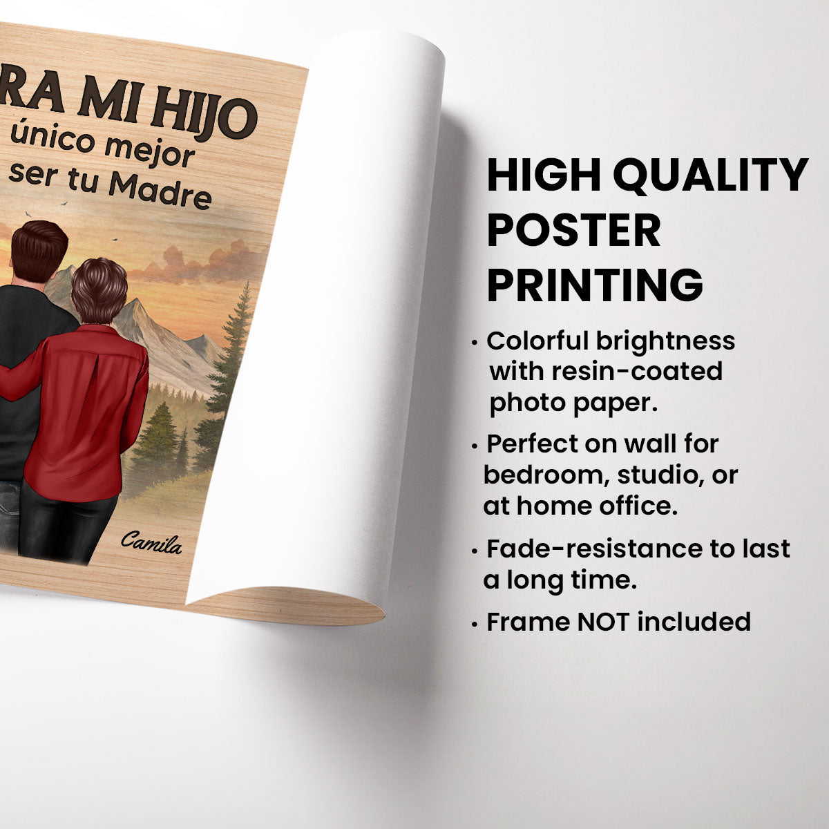 Da del Padre De Mam A Hijo Vindote Ser Pap - Personalized Poster - Father's Day Gift For Son