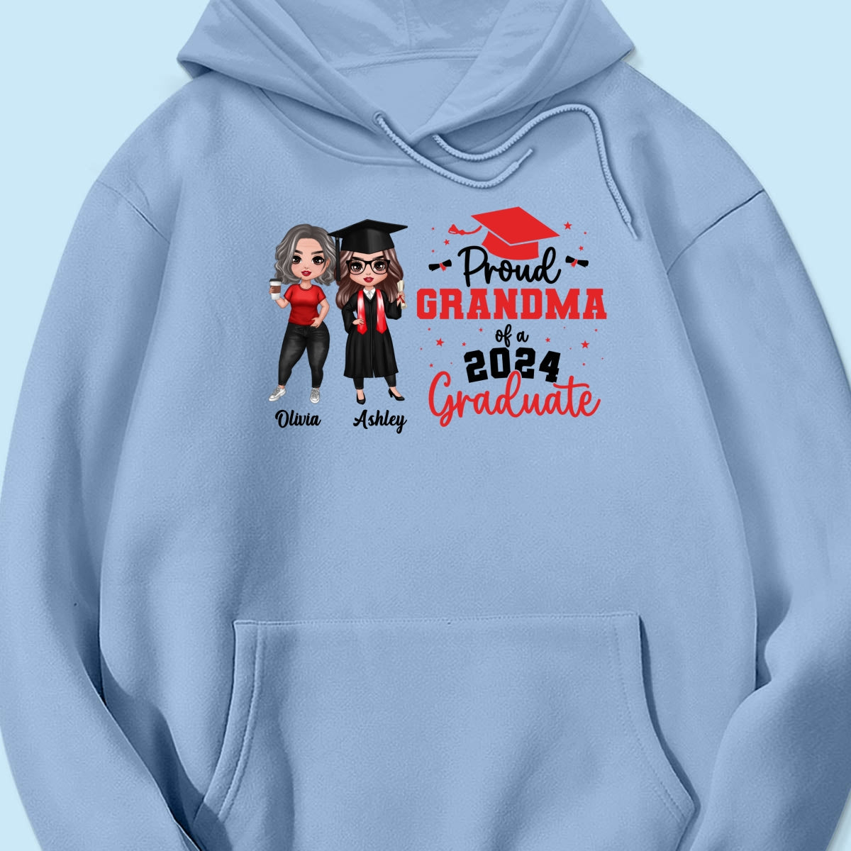 Proud Mom Grandma Of A 2024 Graduate Personalized Shirt