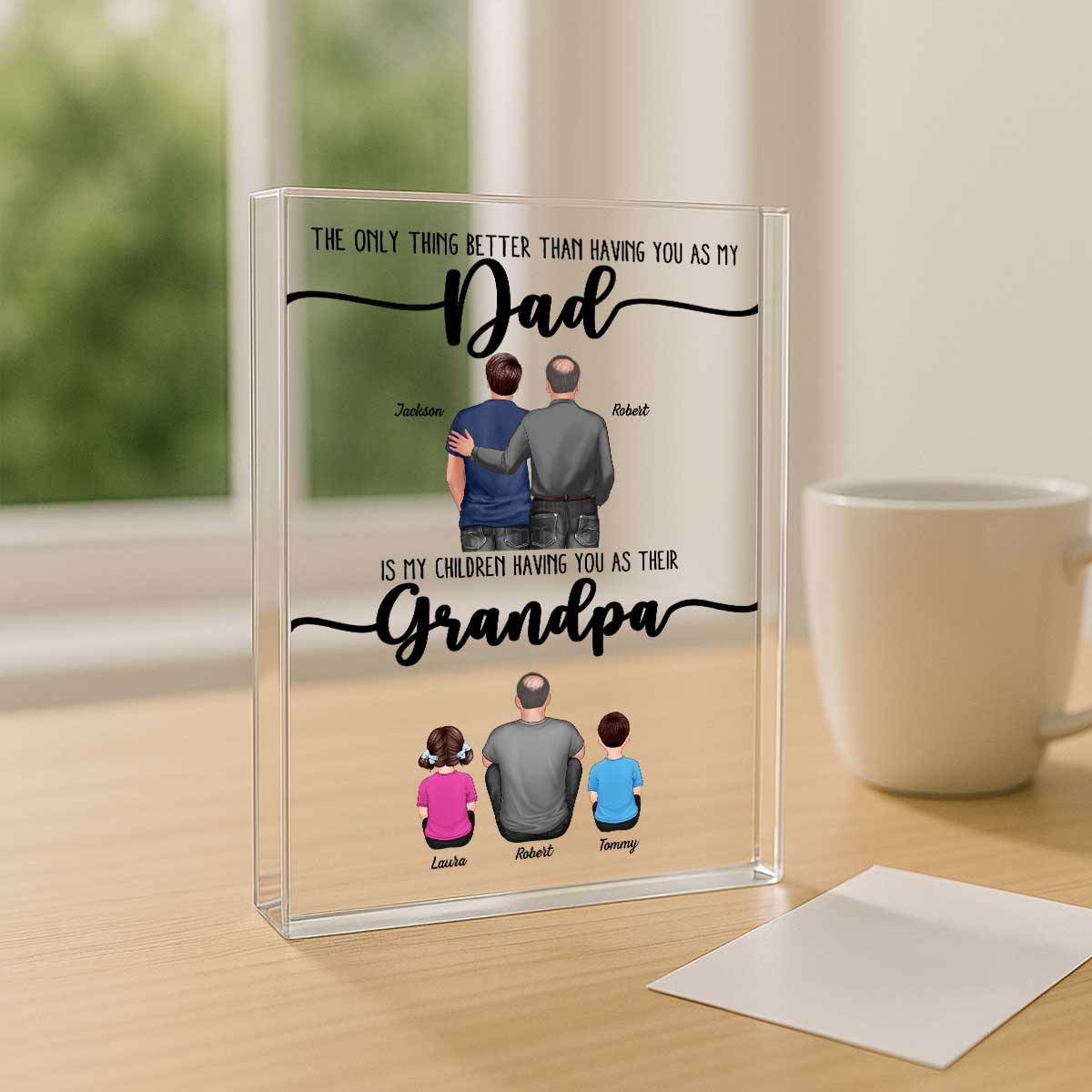 The Only Thing Better Than Dad Grandpa Back View Personalized Acrylic Block,  gift from Son