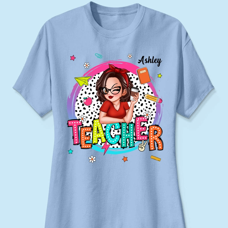 Teacher Personalized Summer Vibe Shirt, Back To School, Teacher Appreciation, Teacher Gift