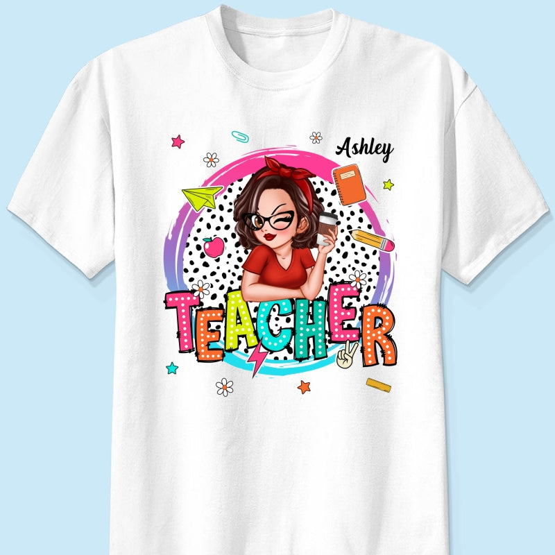 Teacher Personalized Summer Vibe Shirt, Back To School, Teacher Appreciation, Teacher Gift