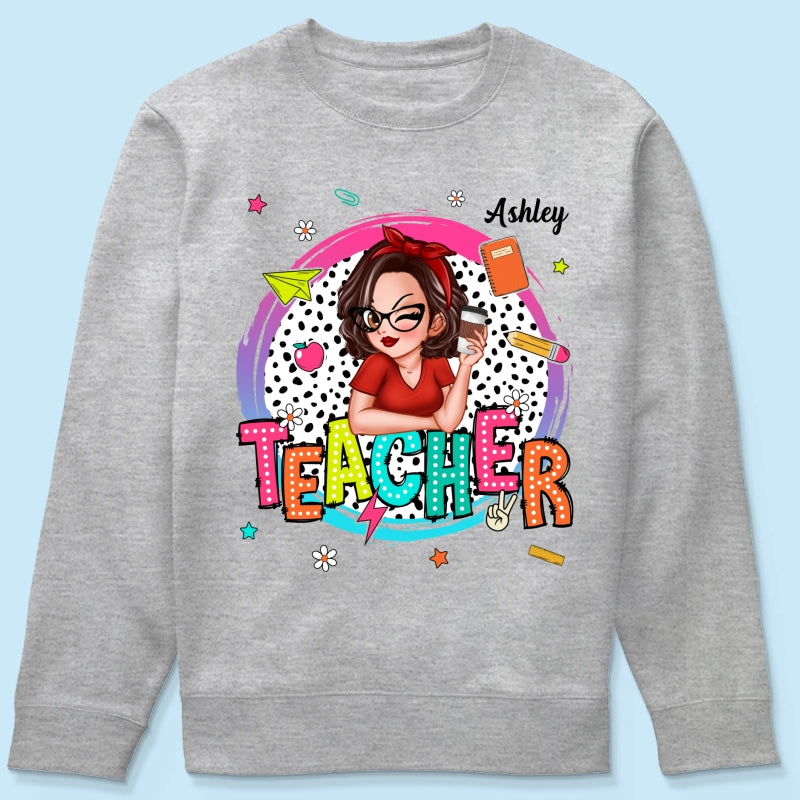 Teacher Personalized Summer Vibe Shirt, Back To School, Teacher Appreciation, Teacher Gift